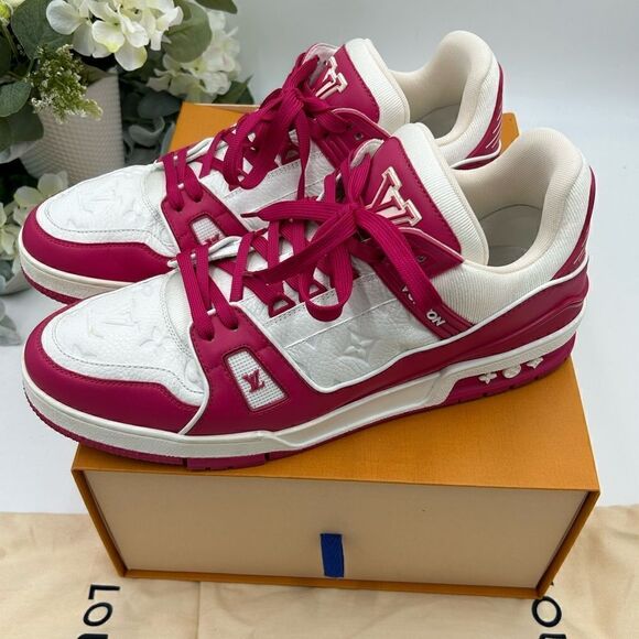 Men’s Louis Vuitton calfskin leather trainer sneakers size 11, fits 13 US - Picture 1 of 11